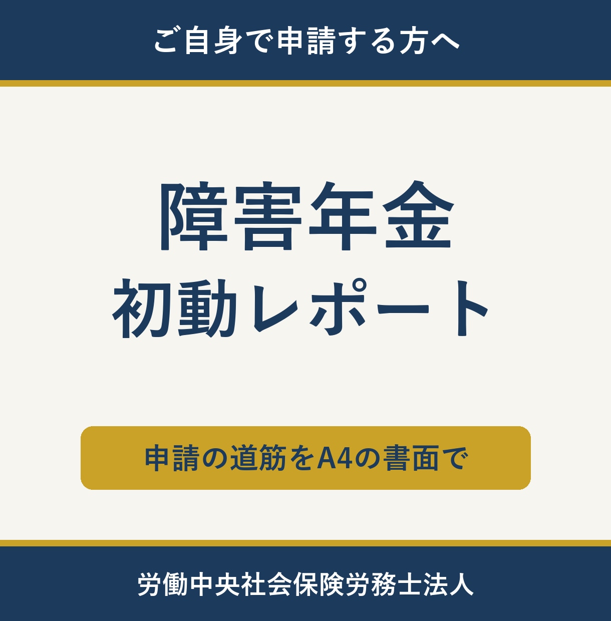 障害年金の申請　ご自身で進める道筋を書面にします 社労士が作成｜初診日の証明から申立書の骨組みまで イメージ1