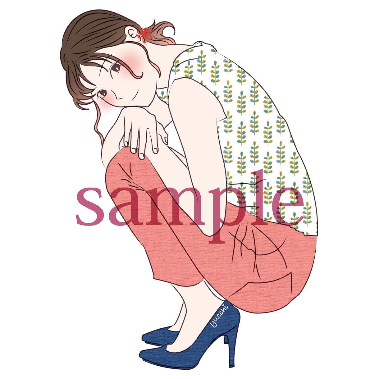 オシャレで可愛い女の子イラストを描きます お洒落なイラストで彩りをプラスしませんか。 イメージ9