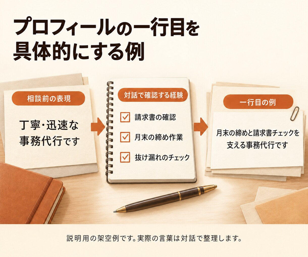 実績はあるのに選ばれない理由を60分で言語化します ターゲットと経歴に埋もれた「選ばれる理由」を見つけます イメージ5