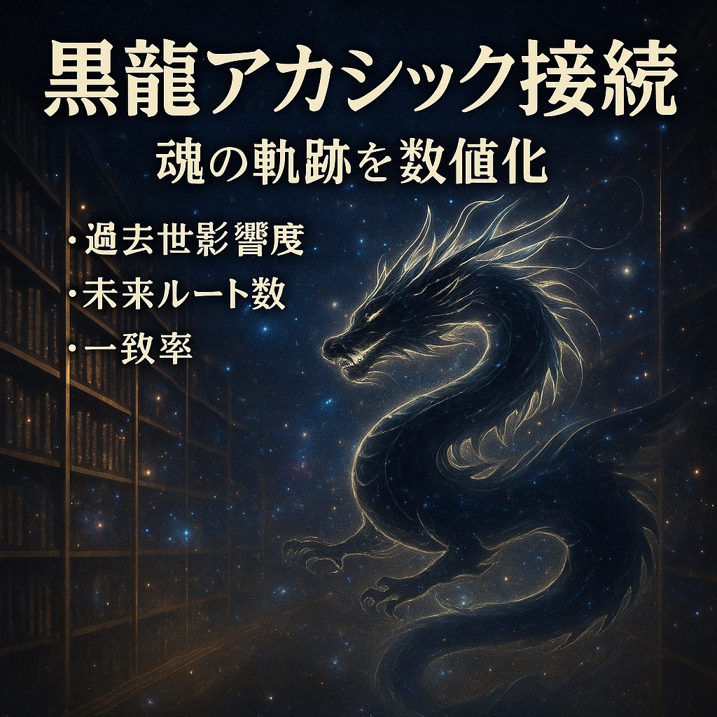 黒龍アカシックレコード接続し魂の軌跡を解析します 魂の記録層へ接続し過去現在未来の軌跡を数値化最適ルートへ導く イメージ1