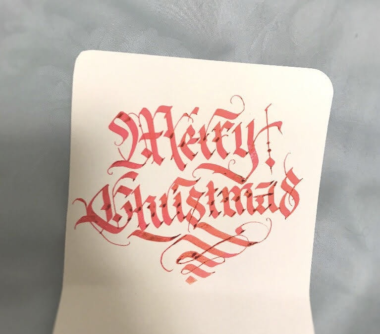 ご依頼の文字をカリグラフィーでデザインします 手書きのお洒落な字体で書きます！手紙やプレゼントにもぜひ♪ イメージ2