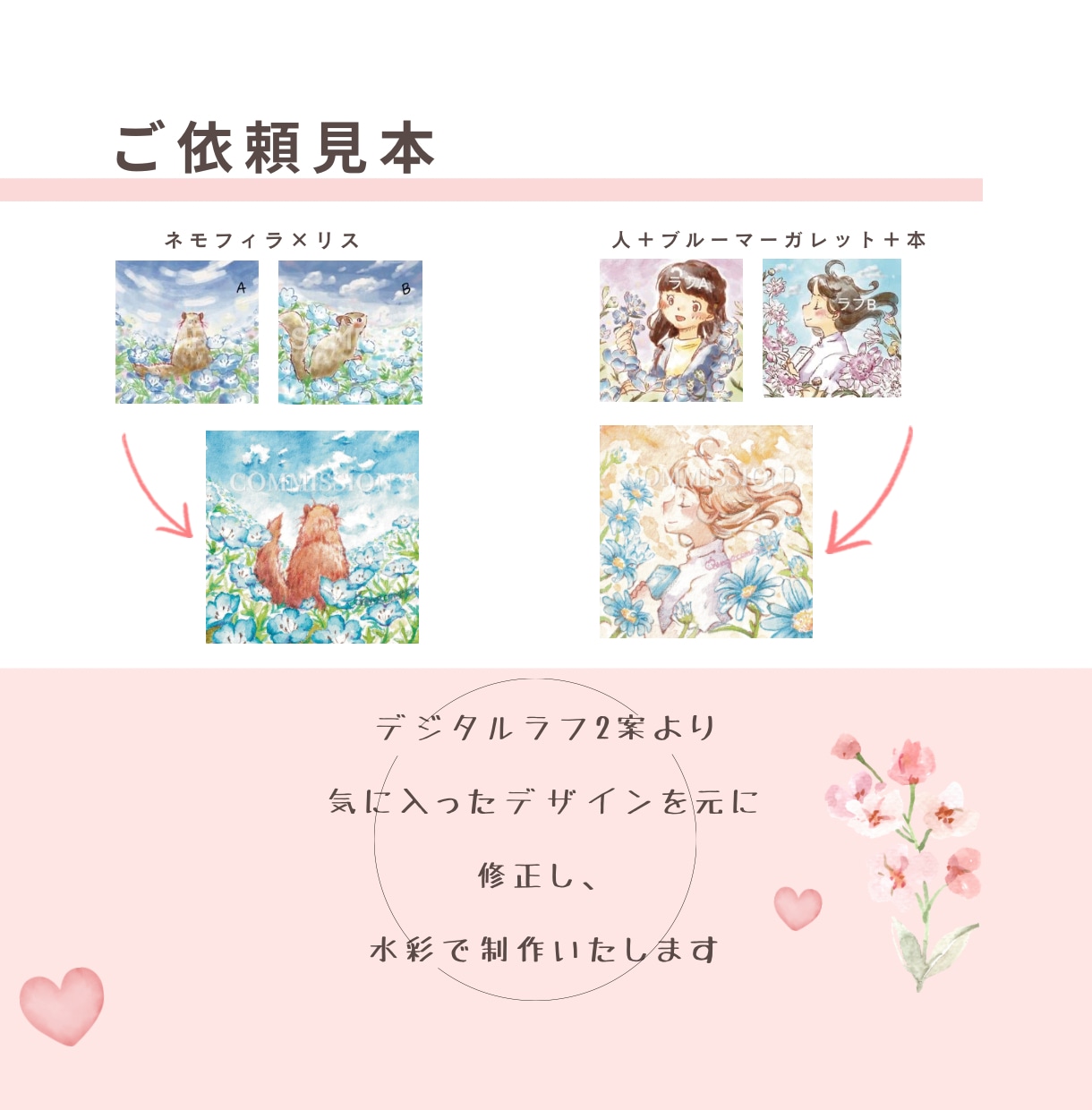 柔らか透明水彩イラストでアイコン描きます 手描きのふんわりかわいいイラストアイコン使いませんか イメージ4