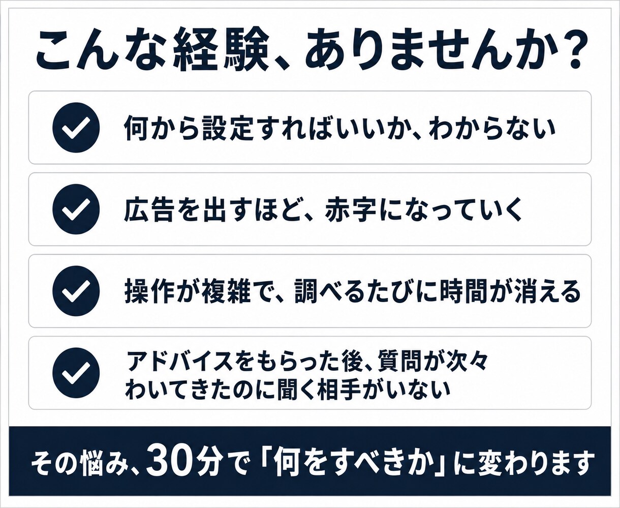 初回限定！Amazonのプロがご相談にお答えします お試し30分で悩みの正体を特定｜広告以外もOK イメージ2