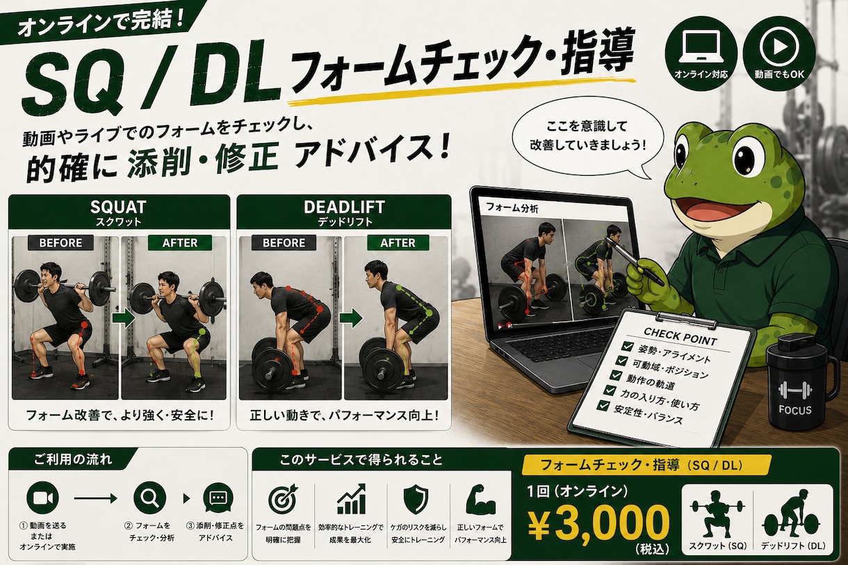 SQ/DLフォーム指導お送りします 違いが分かる!フォーム修正/改善 指導 イメージ1