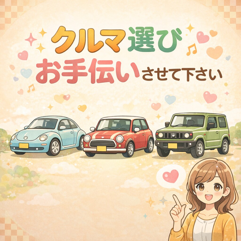 車選びアドバイスします かわいい車にのりたい！おしゃれな車に乗りたい！聞かせて下さい イメージ1