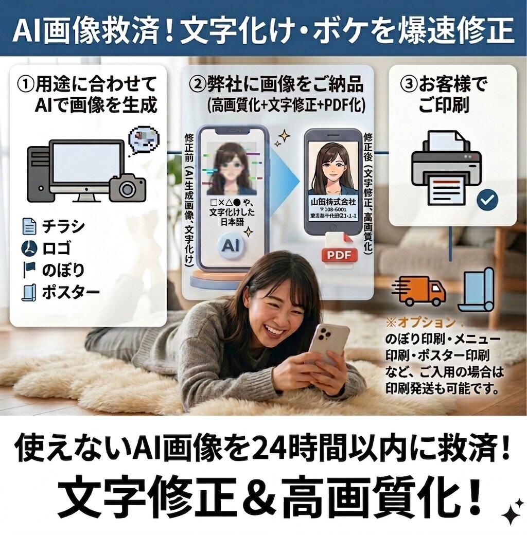 AI画像救済！文字化け・ボケを爆速修正します 使えないAI画像を24時間以内に救済！文字修正＆高画質化！ イメージ4