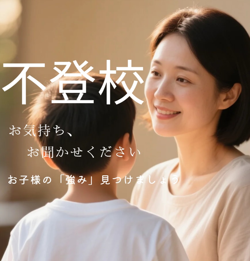 不登校のお話し、すべて受けとめます ★親御様にも、お子様にも、対応できます イメージ1