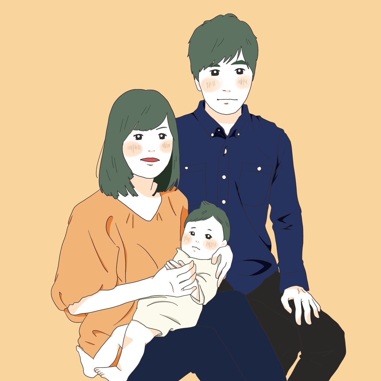 リアルタッチな似顔絵描きます ◎プレゼントやアイコンに◎商用OK◎シンプルおしゃれな似顔絵 イメージ2