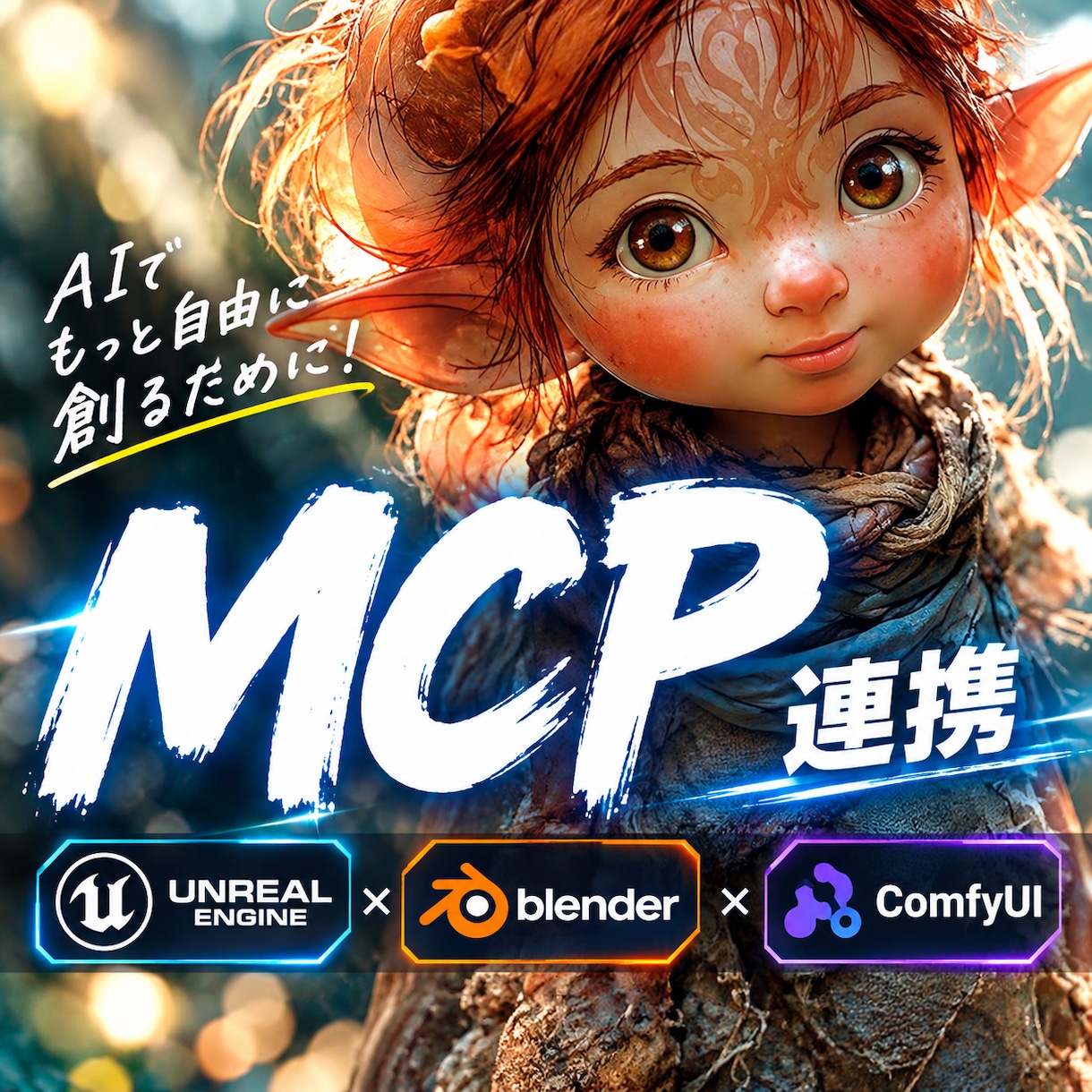 UE blender comfy MCP します 3ブレンダー アンリアル コンフィーの相互MCP連携 イメージ1