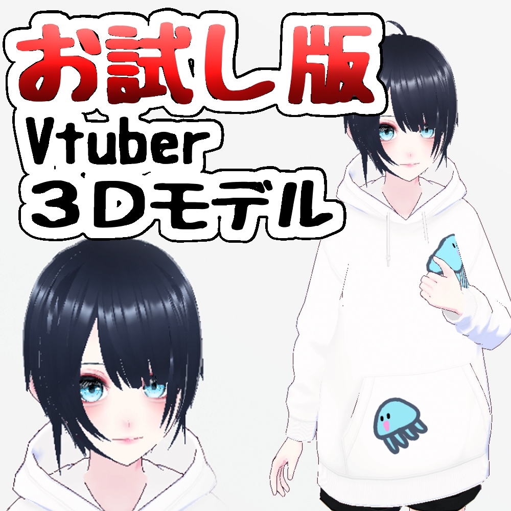 試しに3Dモデルがほしい人向けに制作します 本格的な活動の前に、とりあえず身体がほしい方におすすめです イメージ1