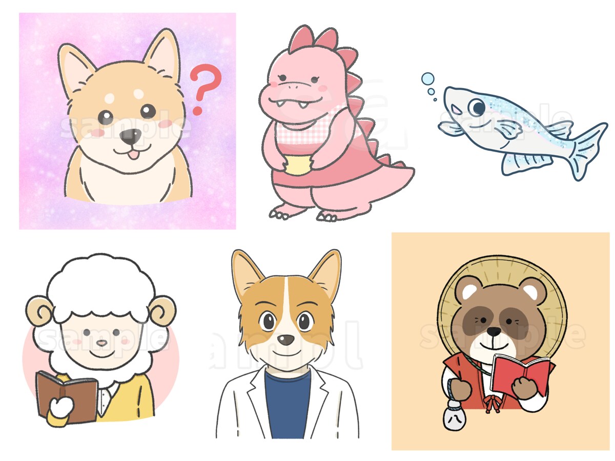 ゆるかわいい動物アイコン描きます SNS/ブログの印象UP！周りと差がつくオリジナルアイコン イメージ9