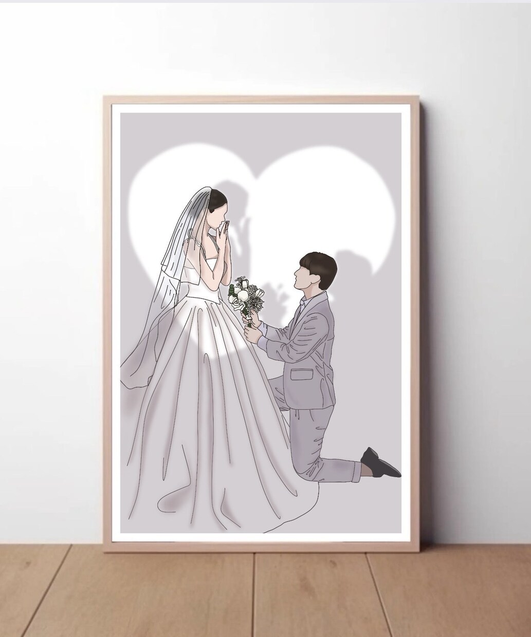 素敵な思い出をシンプルイラストにします 《ウェルカムボードにおすすめ》似顔絵イラスト　結婚式/家族 イメージ4