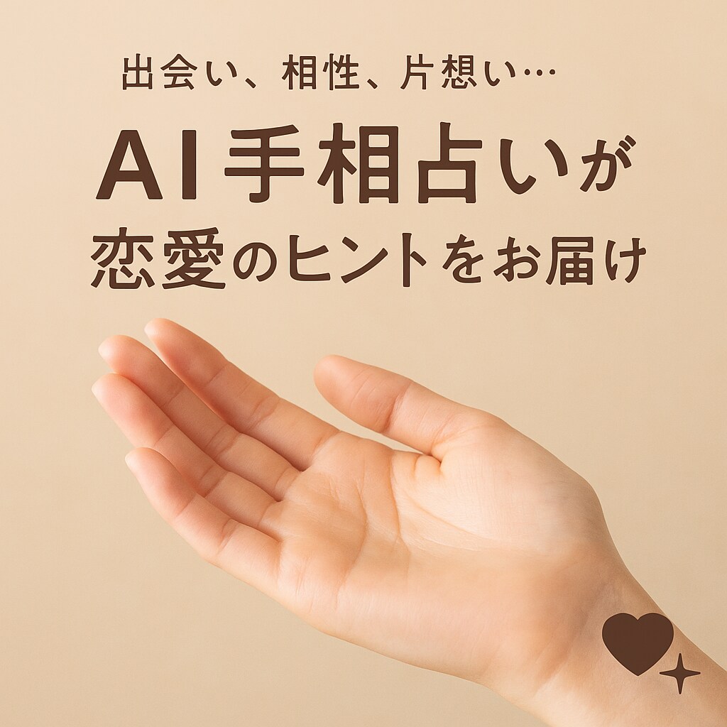 AIが手相から恋愛の傾向と運気を鑑定します 恋に迷う20〜30代女性へ。今の恋愛運を手相で鑑定 イメージ1