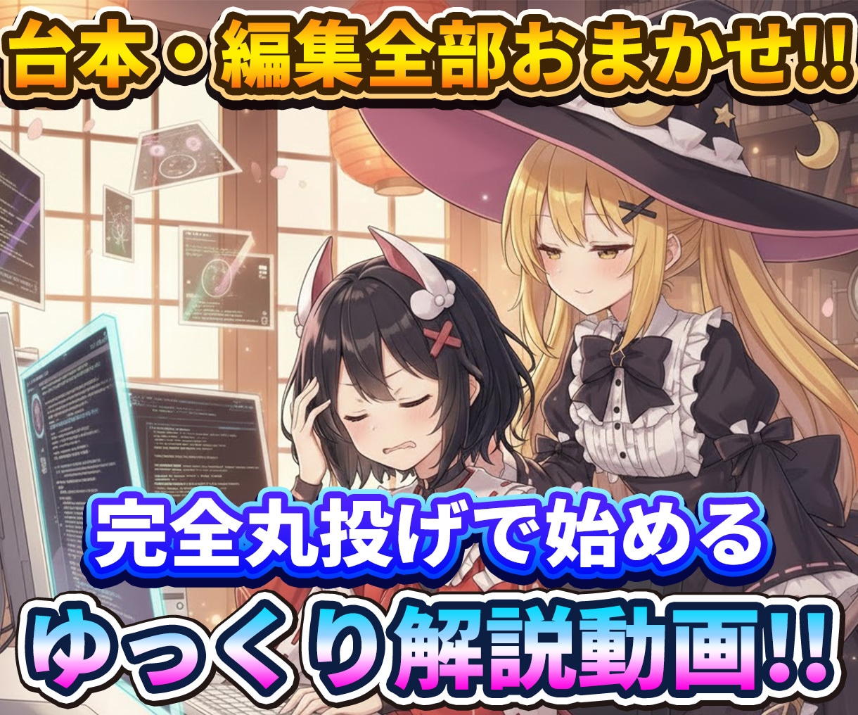 完全丸投げ！プロ品質のゆっくり解説動画を制作します 「何からすれば？」の相談OK。初心者の方の最初の1本に。 イメージ2
