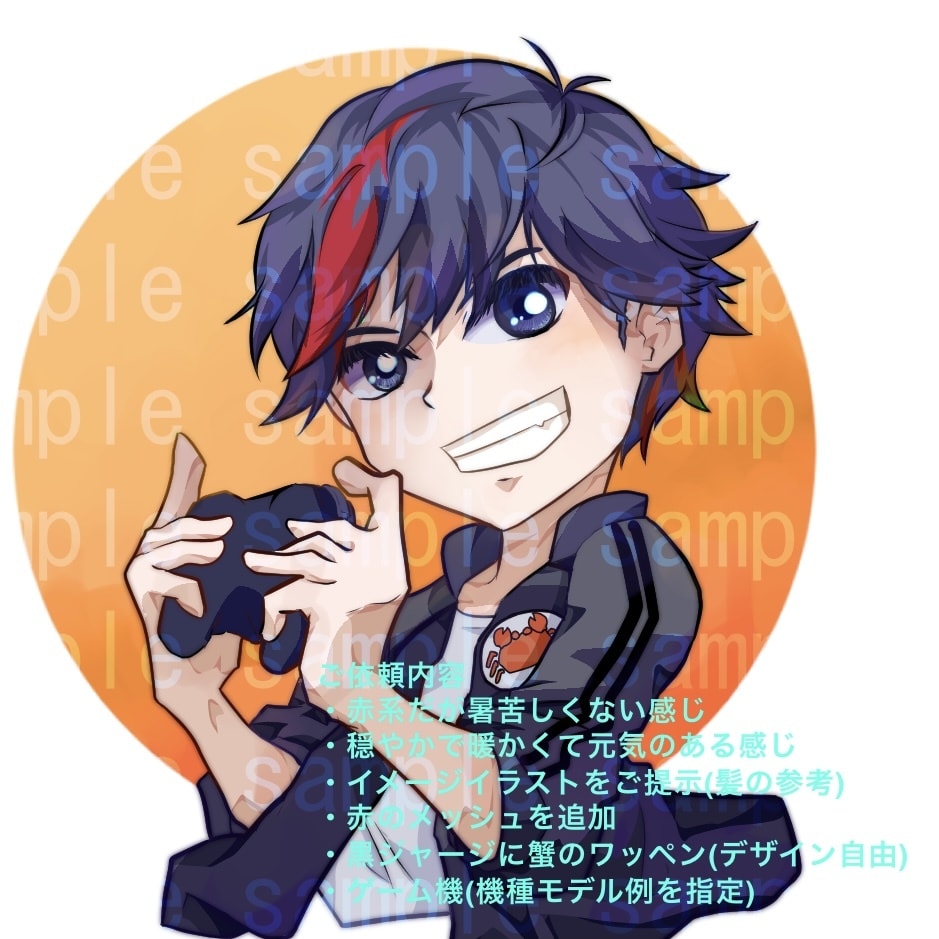 元気で明るい目立つ面白いアイコン描きます 千円から！少年漫画のような躍動感あるアイコン色ラフ修正無制限 イメージ3