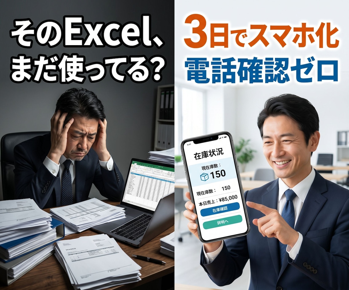 業務用Excelをアプリ化します そのExcel、外で見れずに困ってませんか？ イメージ1