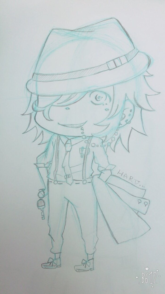 手書きでご自身のキャラクターを3頭身で描きます キャラ設定を3頭身のミニキャラへ！ イメージ3