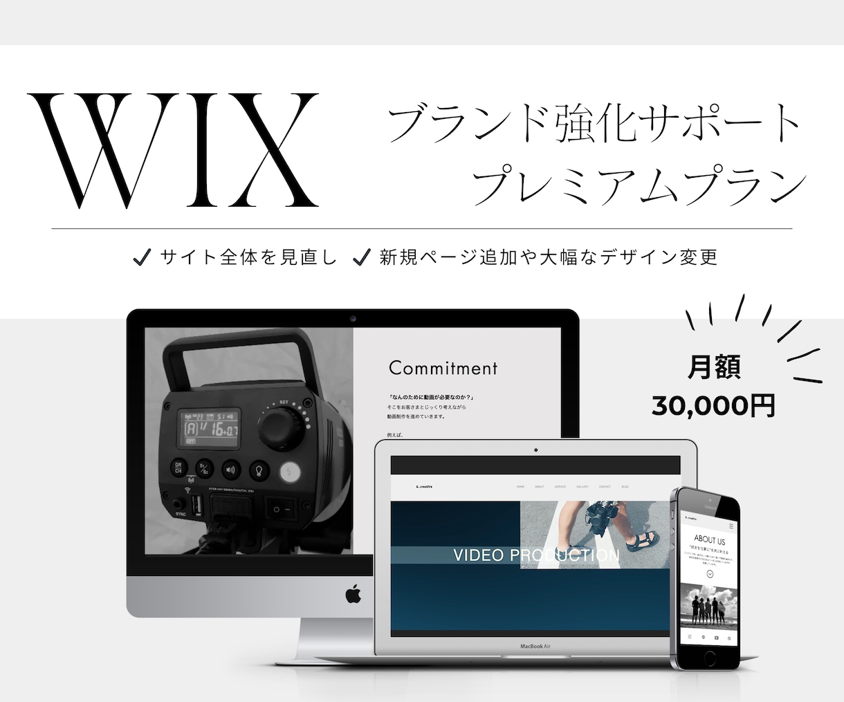月額プレミアム◆ブランド強化を丸ごとサポートします ブランド力を強化し戦略的にサイト運用したい方向け イメージ1