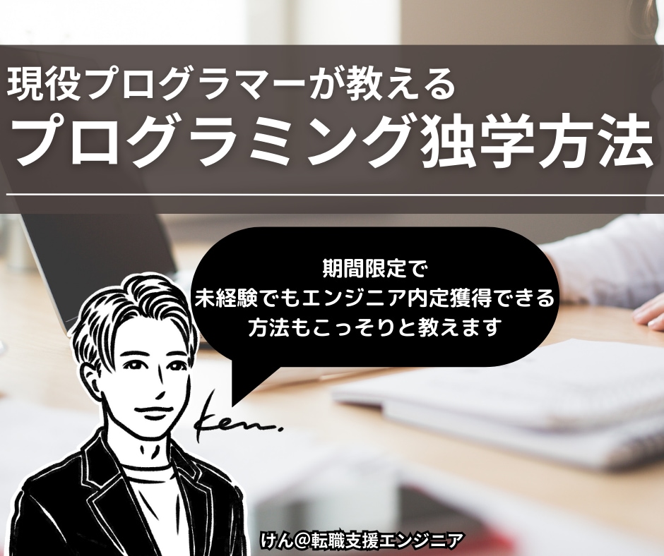 現役プログラマーがプログラミング独学方法教えます 未経験でもアレをやるだけでエンジニア内定獲得できる方法を解説 イメージ1