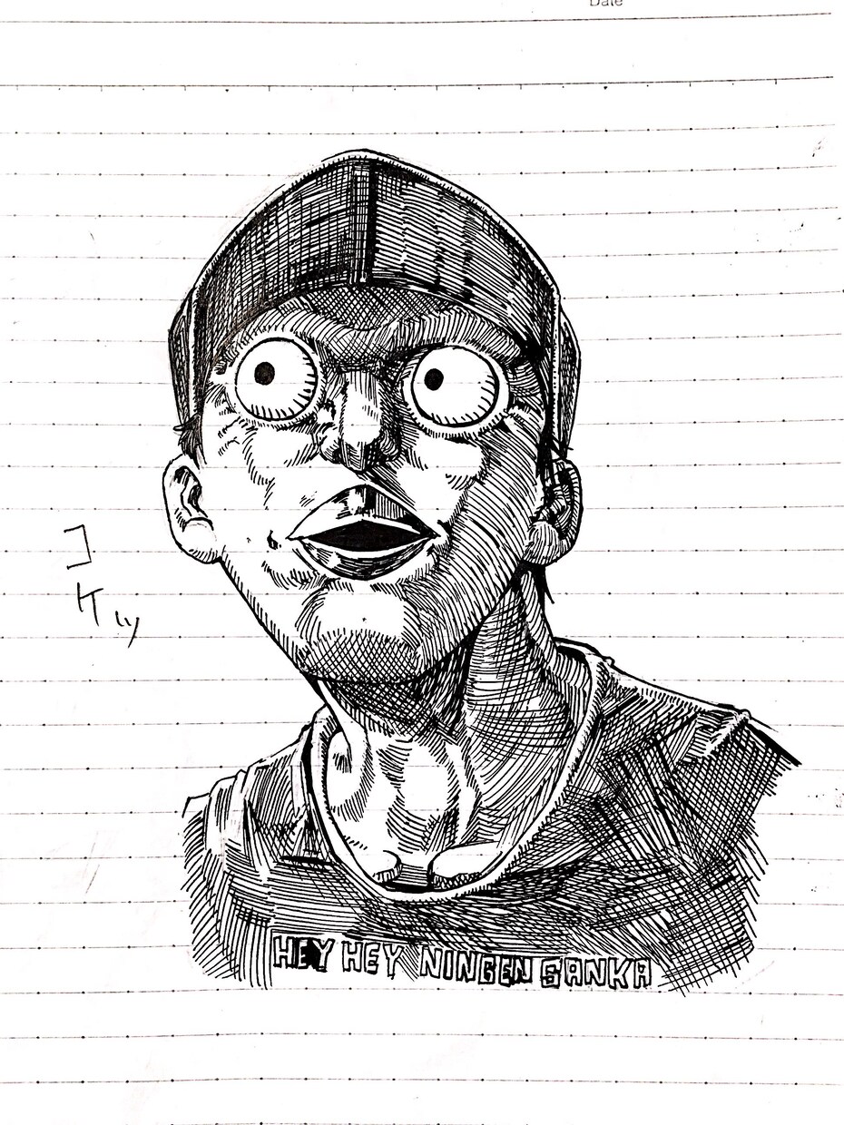モノクロ線画で似顔絵・アイコンイラストを描きます 濃くてシュールなあなただけの似顔絵・アイコンが欲しい時に イメージ2