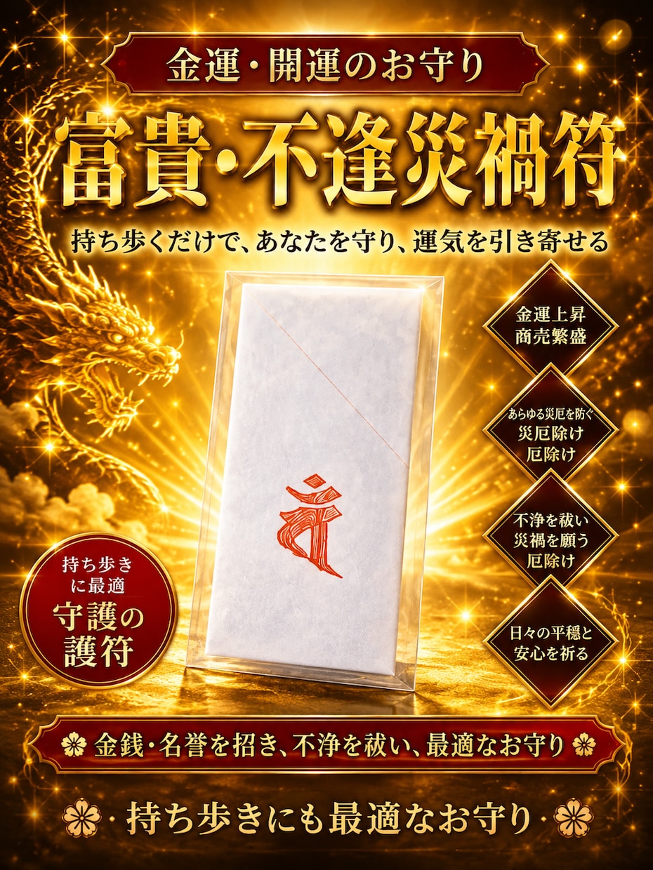 富貴・不逢災禍符の護符をデータでお届けします 豊かさを願い、災いを遠ざける。 イメージ1