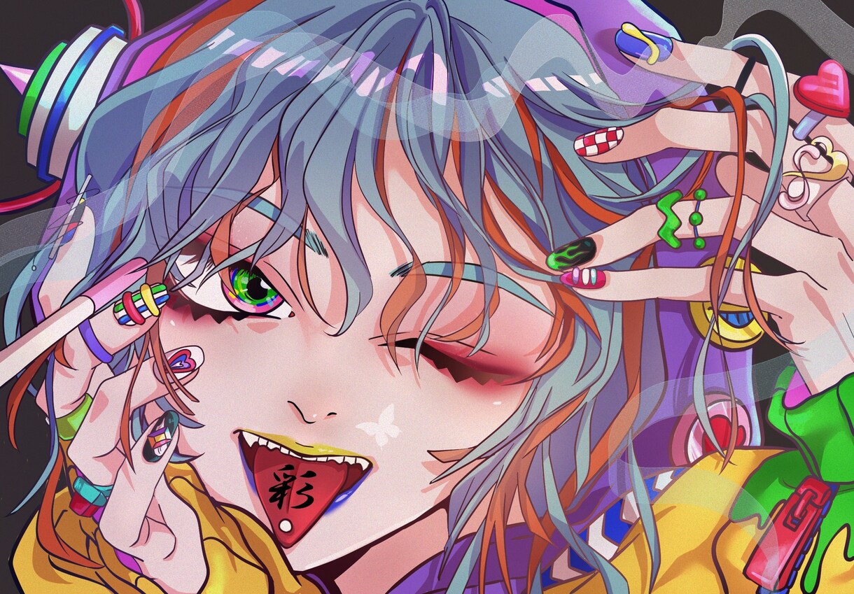 カラフルなキャラクターイラスト描きます 画風や絵柄等できる限りご期待に応えられるよう合わせます！ イメージ7