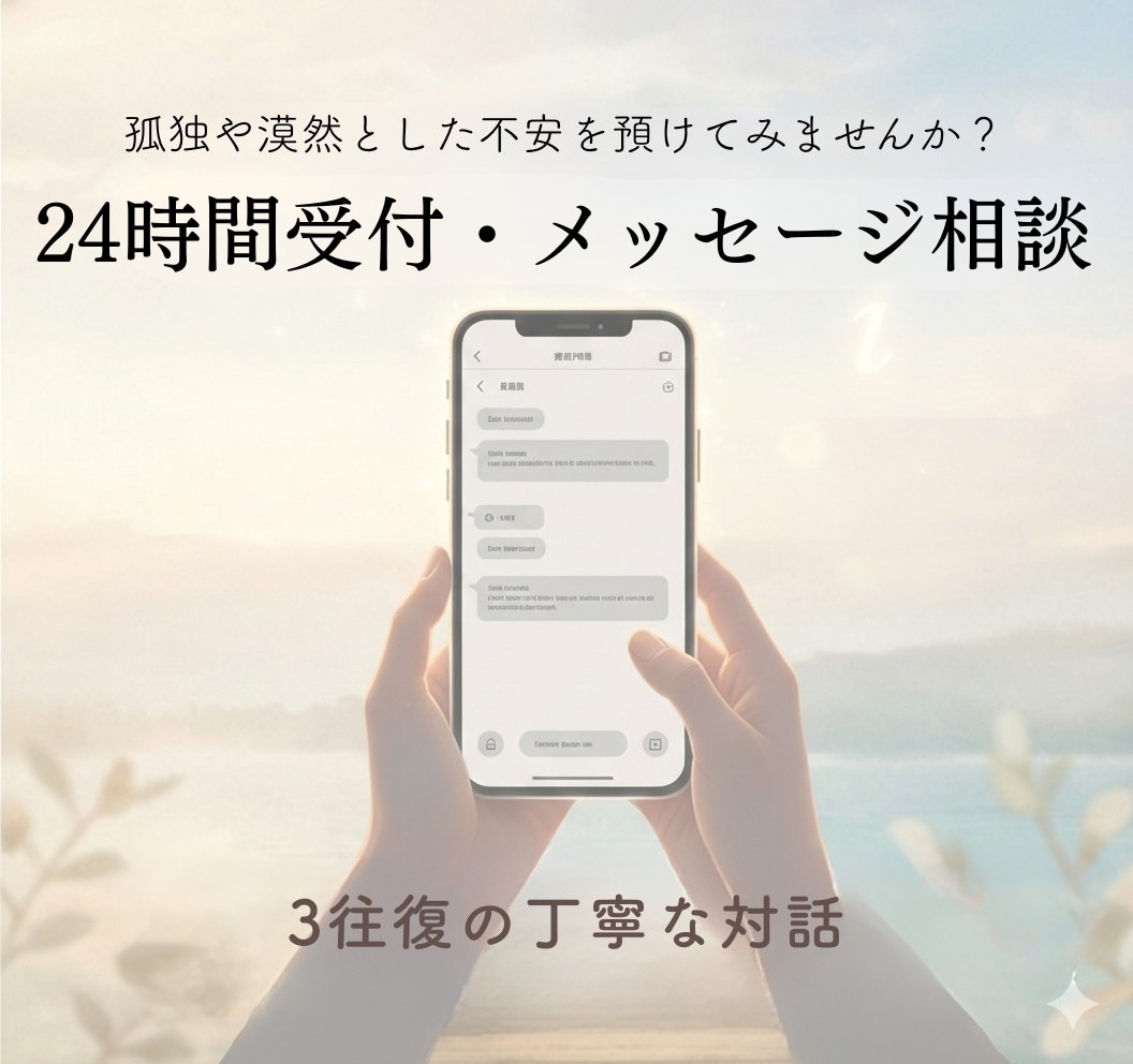 24h受付｜孤独・漠然 不安を文章で丁寧整理します その漠然とした不安、一度メッセージとして預けてみませんか？ イメージ1