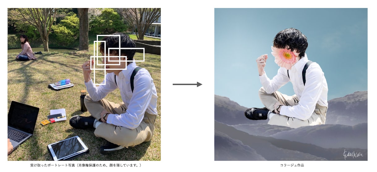 あなたの写真をコラージュにします 顔出しなし！コラージュ作品でアイコン画像をもっと魅力的に イメージ2
