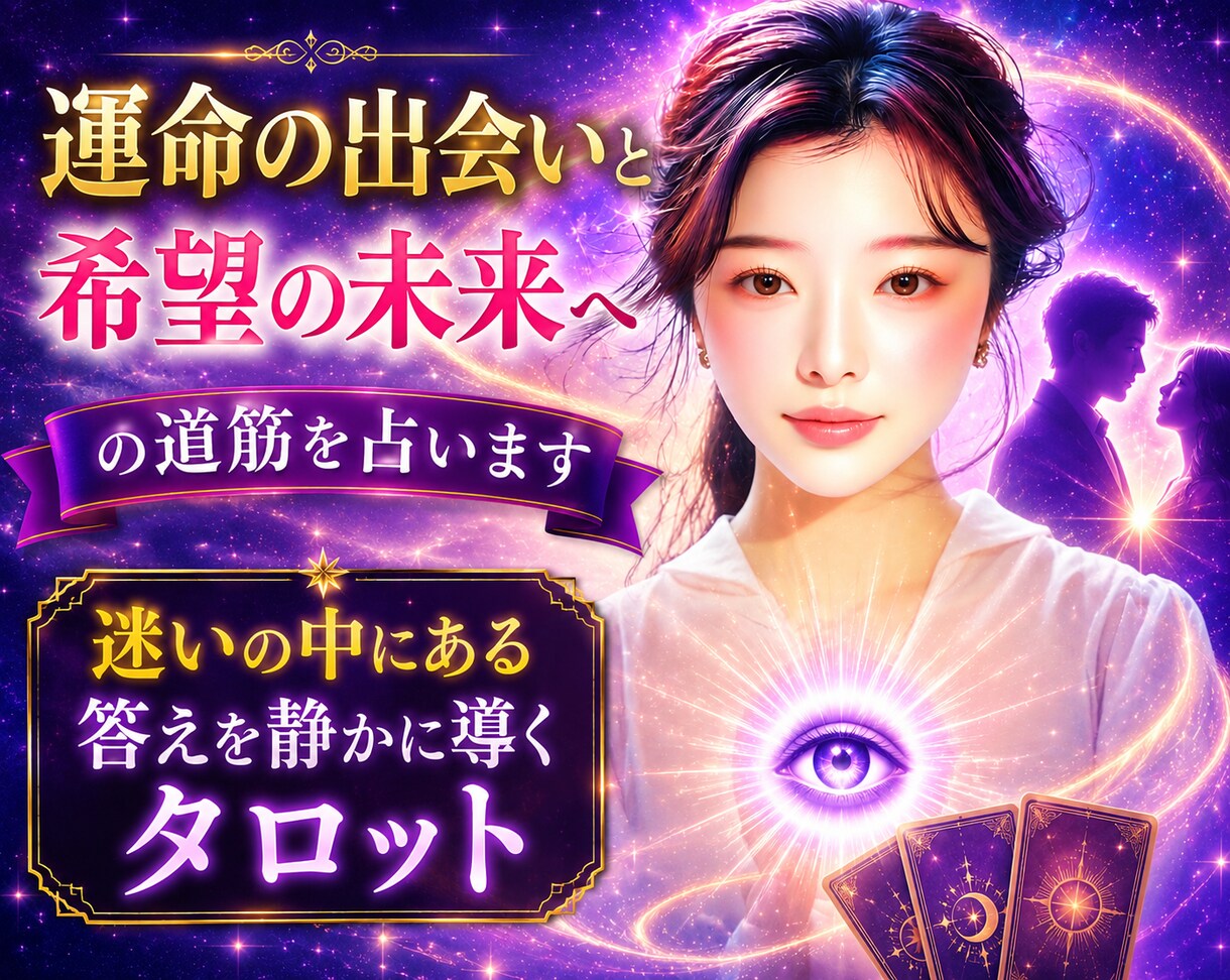運命の出会いと希望の未来への道筋を占います 迷いの中にある答えを静かに導くタロット イメージ1