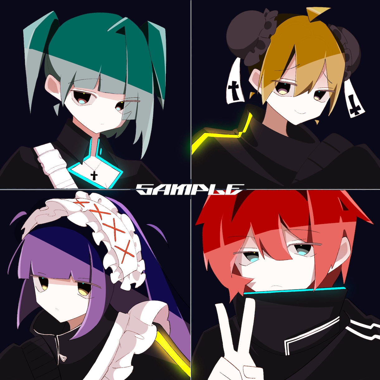 SNS用のかっこかわいい女の子、男の子を描きます アニメ塗りで雰囲気のあるイラスト イメージ1