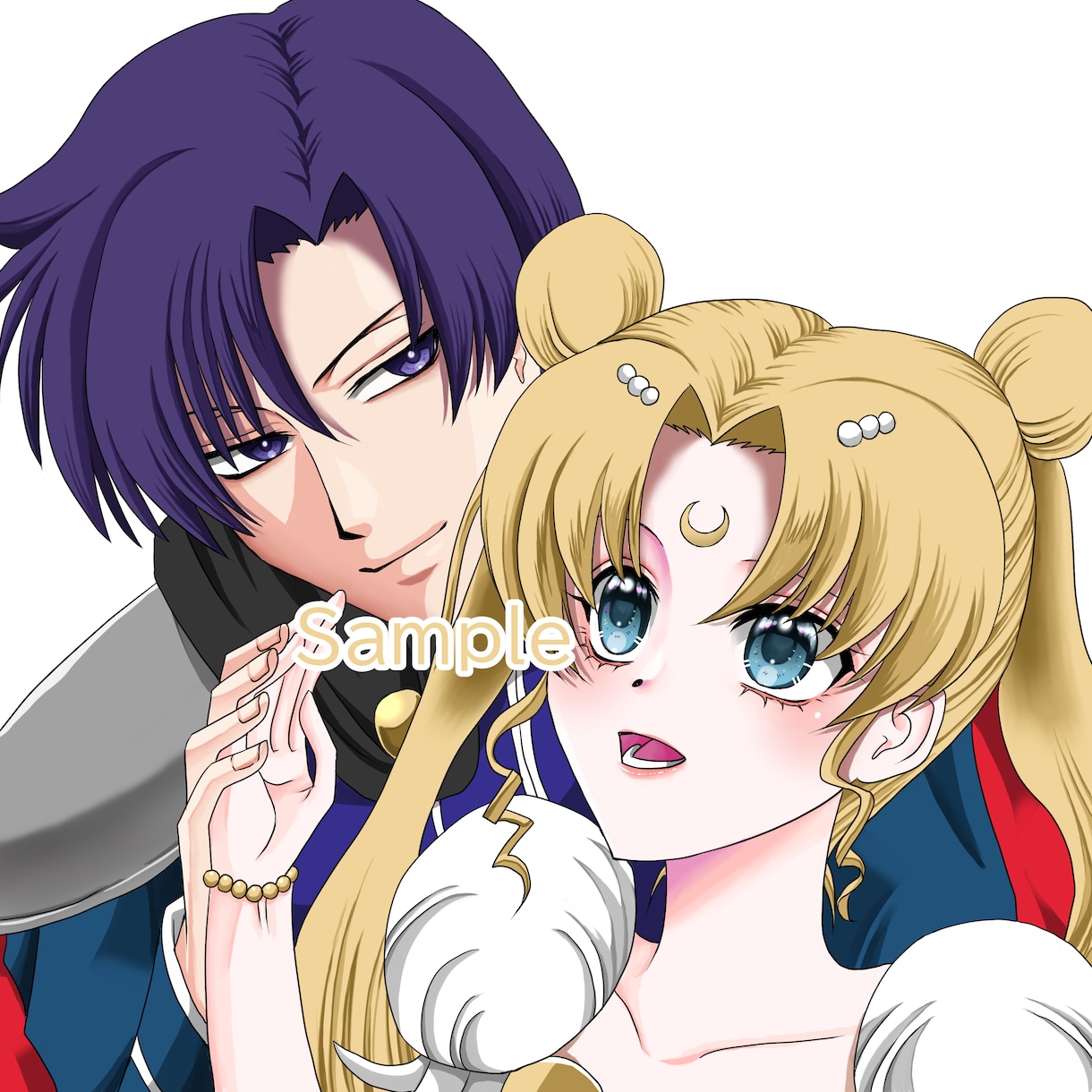 あなたの推しのカップリングイラスト、夢絵を描きます 短納期！修正5回まで無料でお届けいたします。 イメージ3