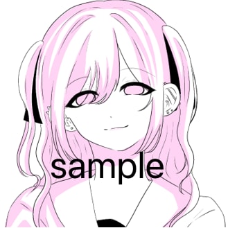 2色でシンプルな可愛いイラストを描きます サンプルのような2色でスッキリとした可愛いイラストを描きます イメージ1