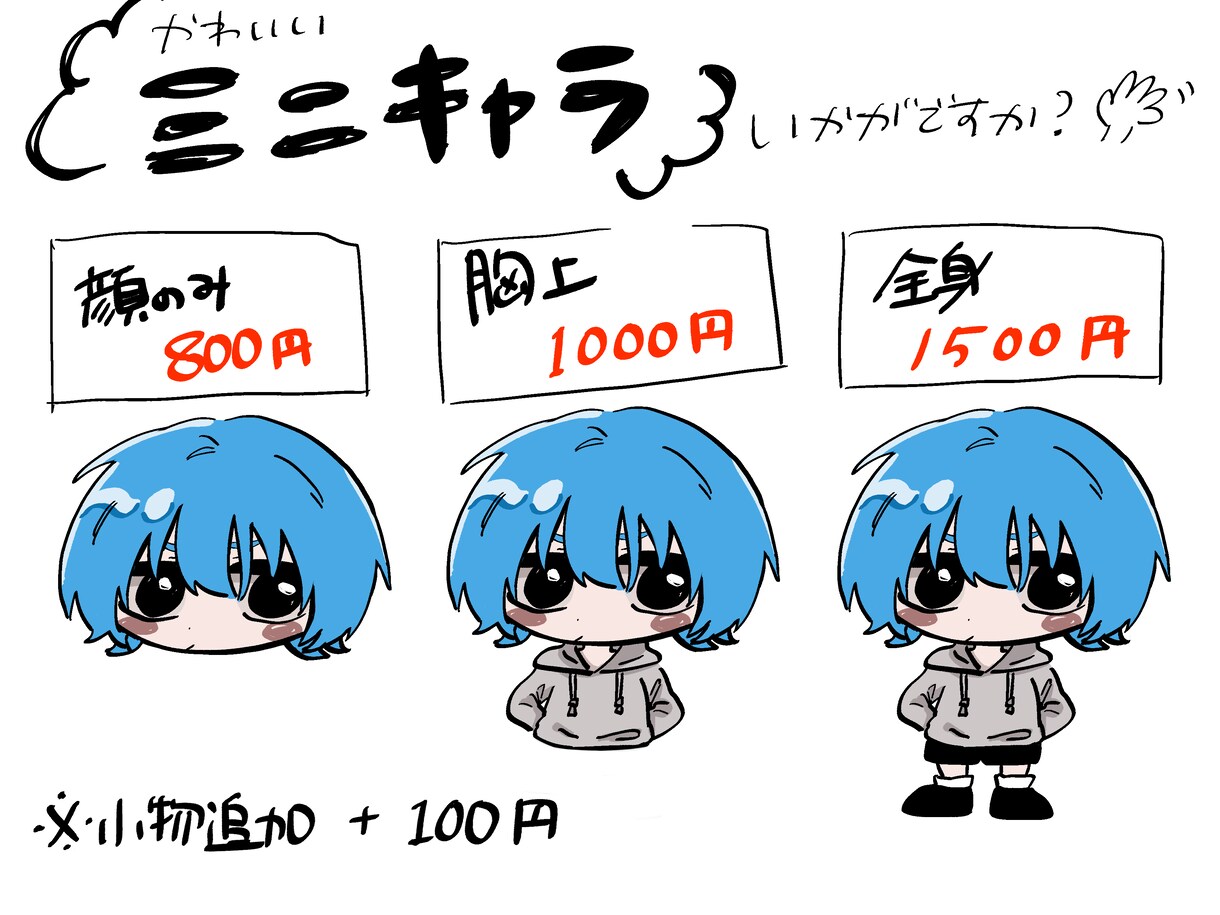 かわいいミニキャラ描きます ポップだけどシンプル？なミニキャラアイコン描きます！ イメージ1