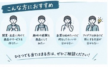 あなたの「やりたい！！」を商品・サービスに変えます あなたの経験やアイデアを誰かに届ける商品に変えてみませんか？ イメージ7