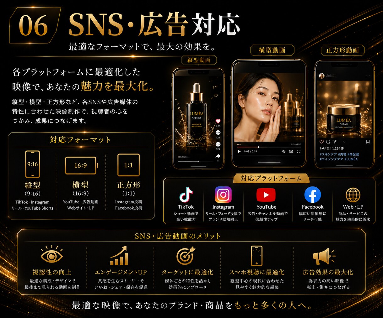 美容・コスメ向けAI広告・PR動画を制作します 撮影不要｜商品画像から高級感あるコスメPR動画を制作 イメージ6
