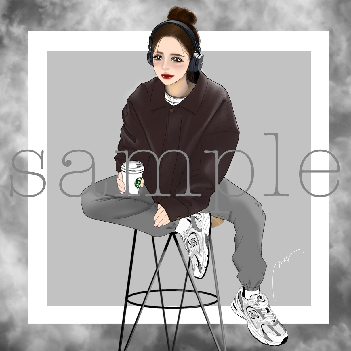 おしゃれなファッションイラストを作成します 商用OK！ポージングやメイクから周りと差をつけよう！ イメージ6