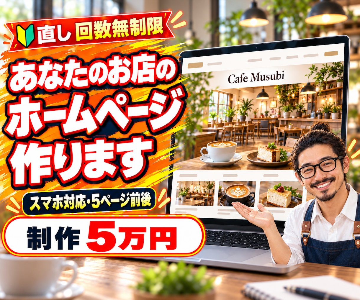 お店・教室のHPをWordPressで作ります 5ページ前後・スマホ対応・公開まで直し何度でも イメージ1