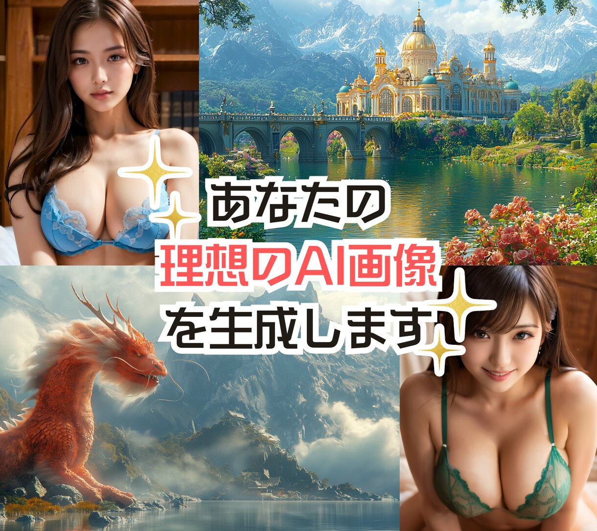 高品質で商用利用可能なAI画像を生成します 【納期２日】【10枚3,000円～】【実写やアートにも対応】 イメージ1