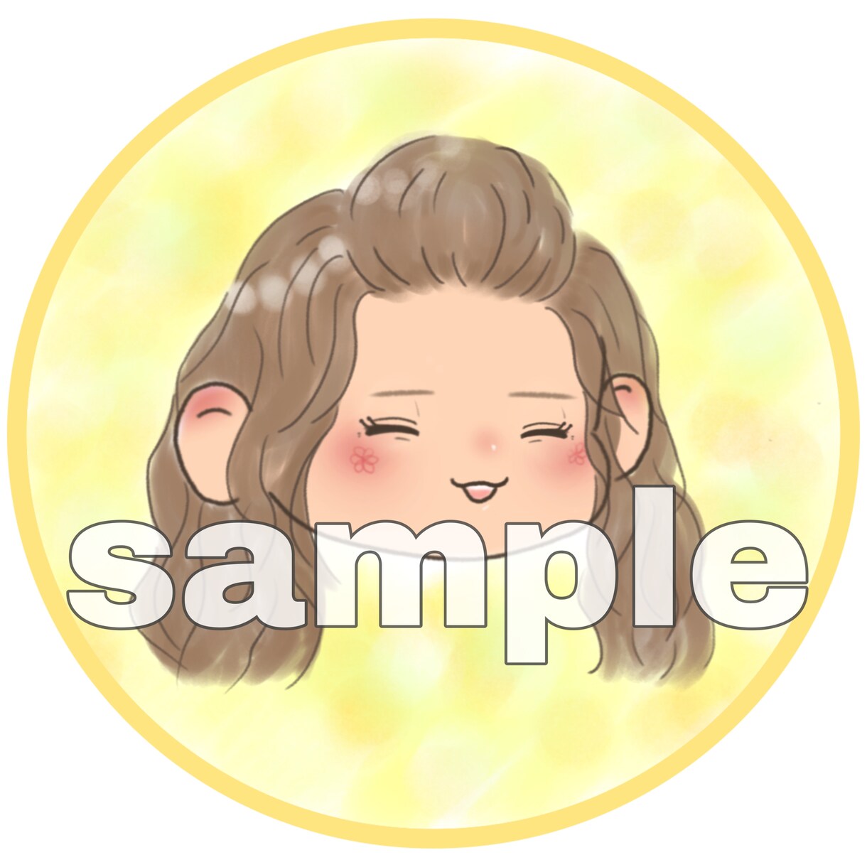 ふわっとゆる可愛い女の子、男の子のアイコン描きます 頬っぺがチャームポイントで可愛い イメージ2