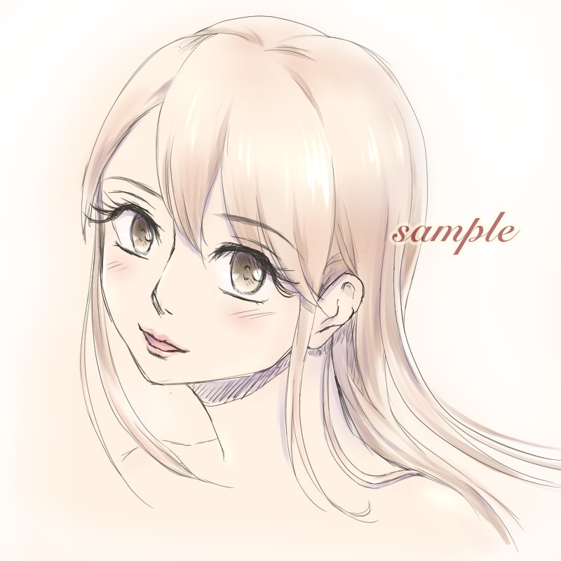 水彩画風SNSアイコン☆おしゃれ&綺麗に描きます 似顔絵イラストもよく合う優しいタッチです イメージ6