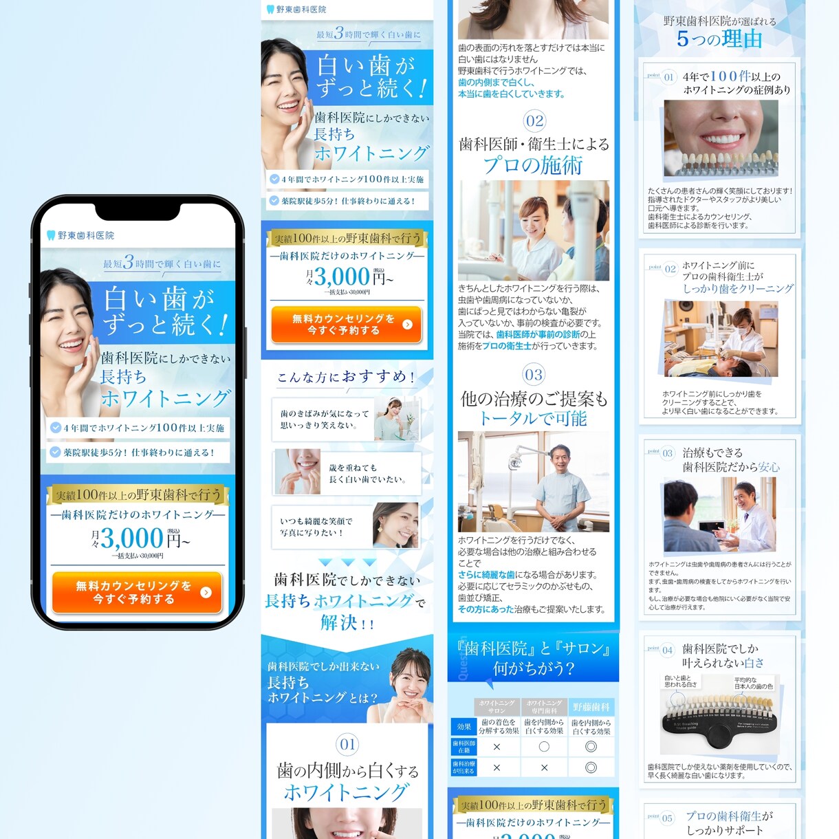 歯科専門！集患に特化したLPをまるっと制作します 元歯科衛生士！歯科の知識が豊富だから作れる集患用LP！ イメージ3