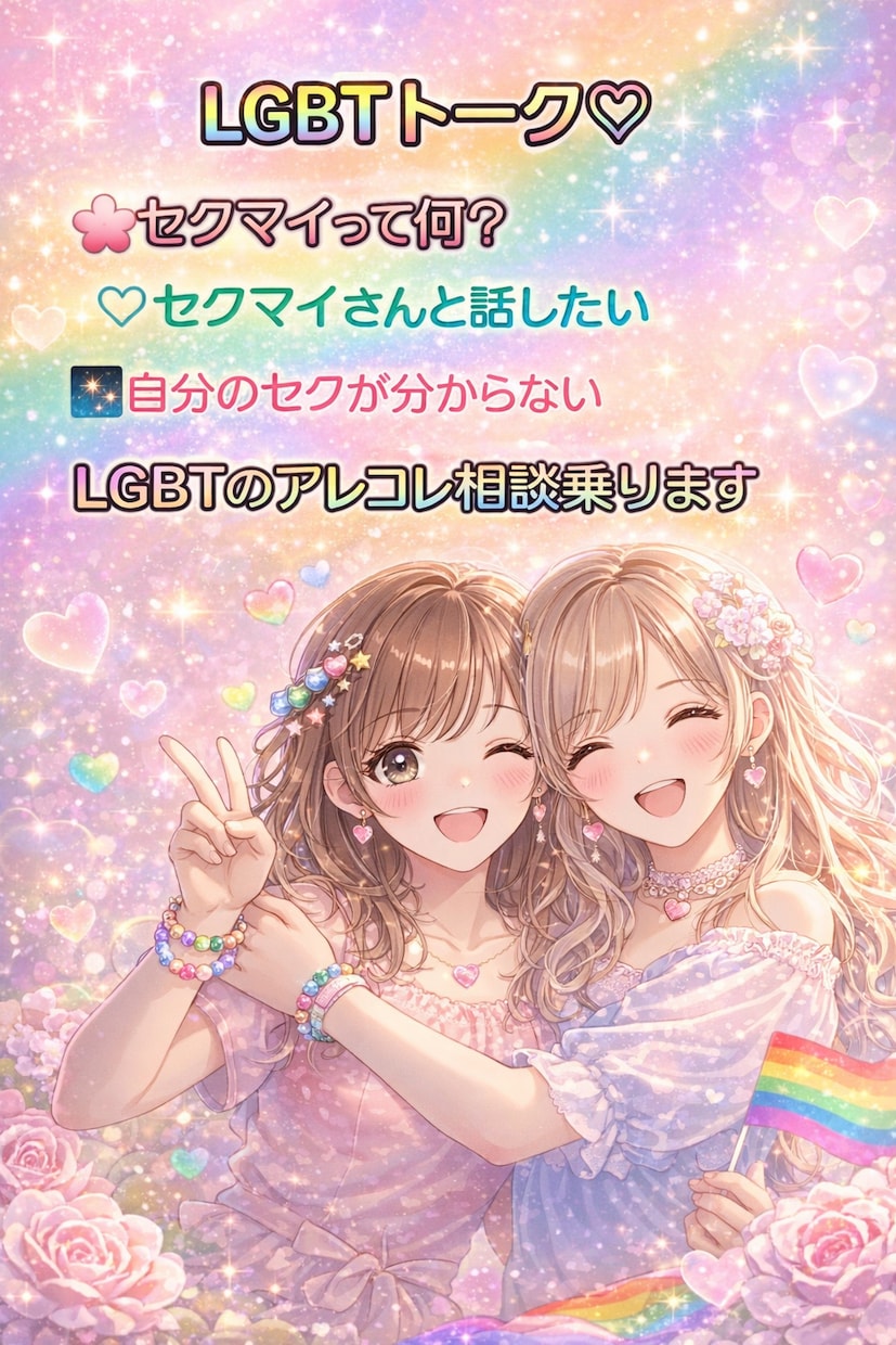 LGBTさん向け❤寄り添います セクマイについて悩みがある・セクマイさんと話したい方に❤ イメージ1