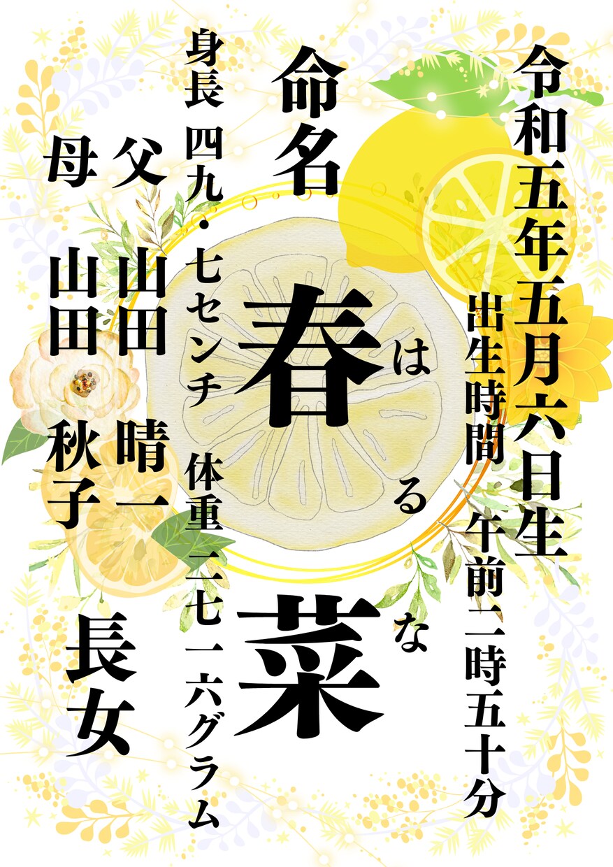 セミオーダー　お洒落なインテリア命名書　作成します センス抜群♡大切なお子様のお名前を末長くお部屋に飾りませんか イメージ8