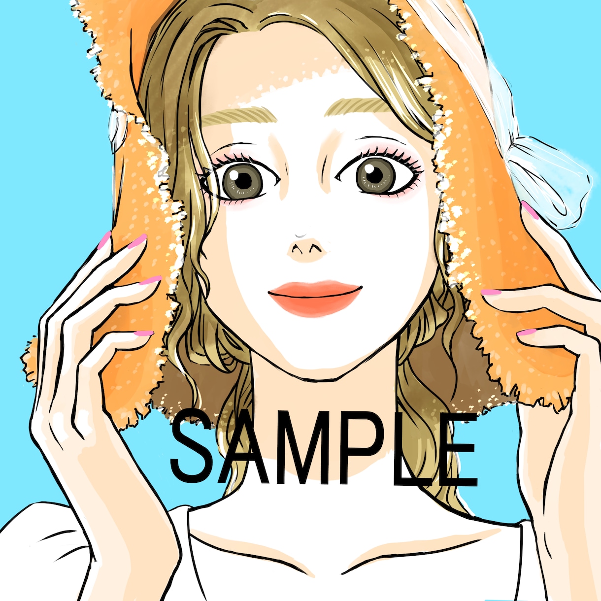 手描き感のある人物アイコンを描きます 目を引く人物(オリジナル)アイコンはいかがですか？ イメージ1