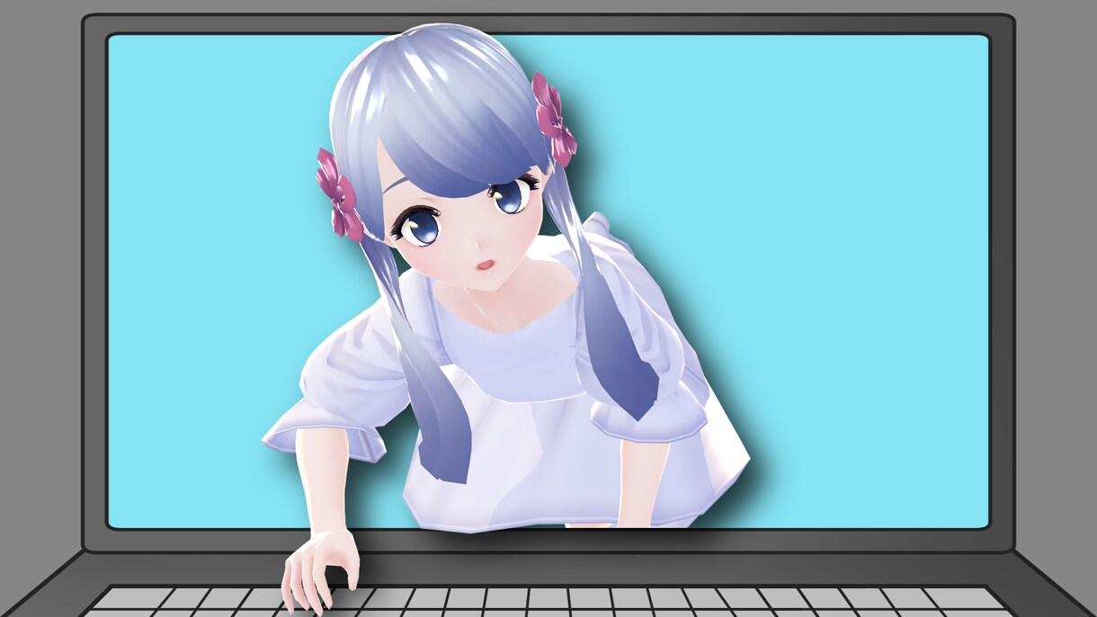 Vtuberの日常画像やキービジュアル作成致します Live2DやVRMモデルから可愛い画像をお作りいたします！ イメージ4
