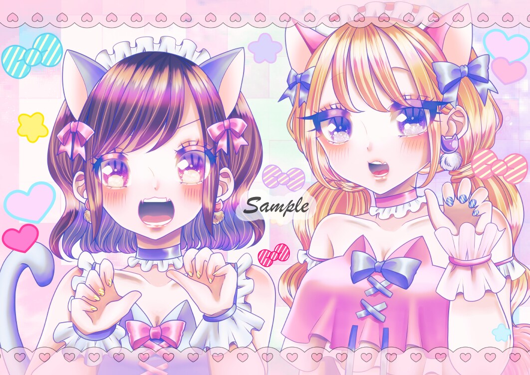 かわいくてSNSなどに使えるイラスト描きます キラキラしたイラストであなたのSNSに彩りを！ イメージ9