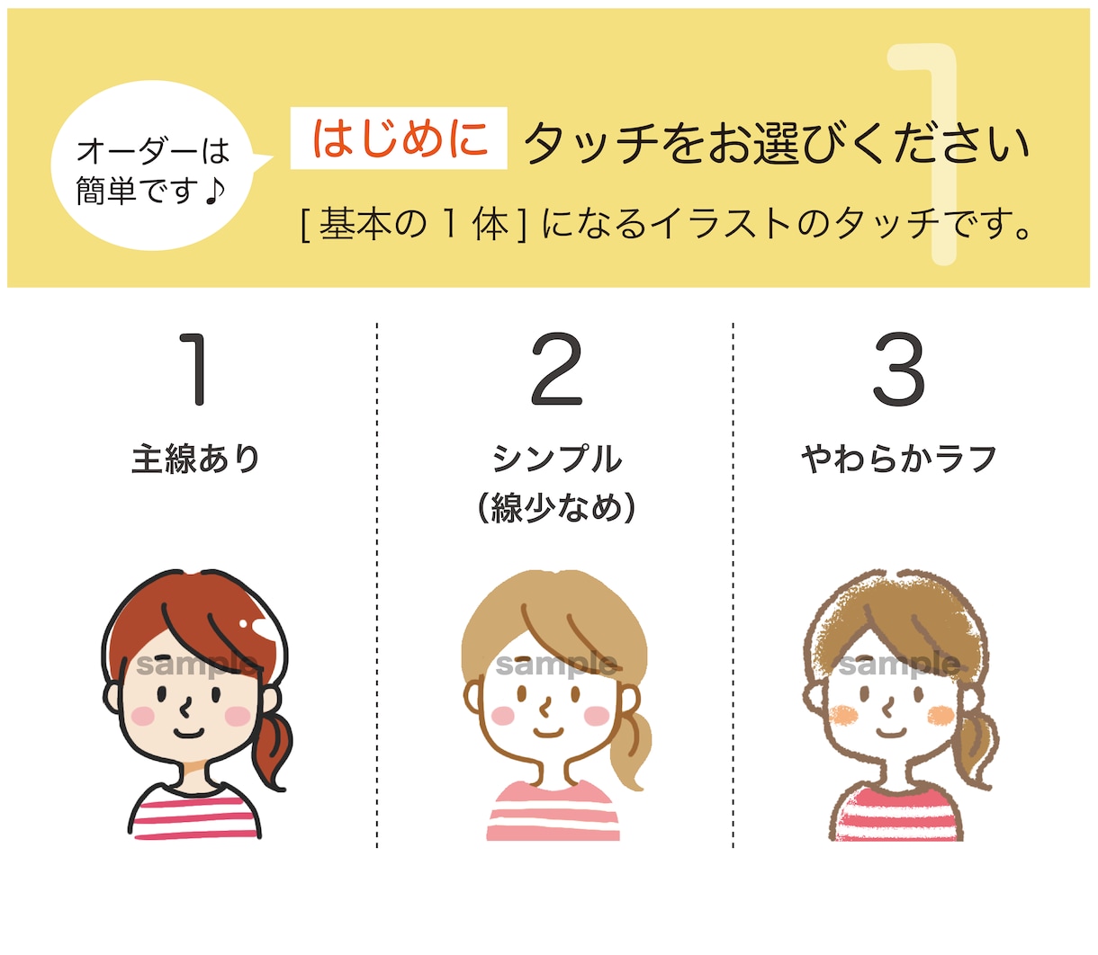 見やすい線と明るい色でシンプル似顔絵作成します ブログ、SNS、ライン等のアイコンにぴったりの似顔絵！ イメージ5
