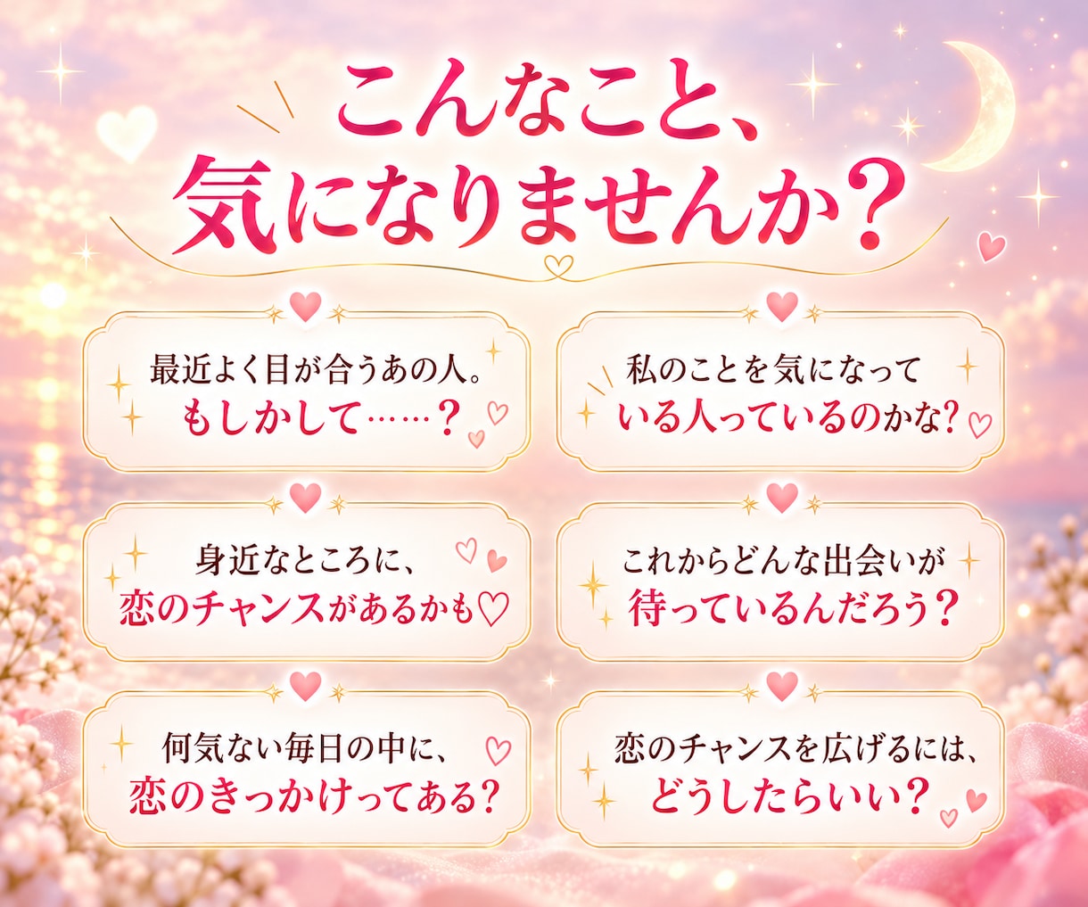 あなたがまだ気づいていない恋の可能性を占います 明日からの日常が、ちょっと楽しみになる恋占い イメージ2