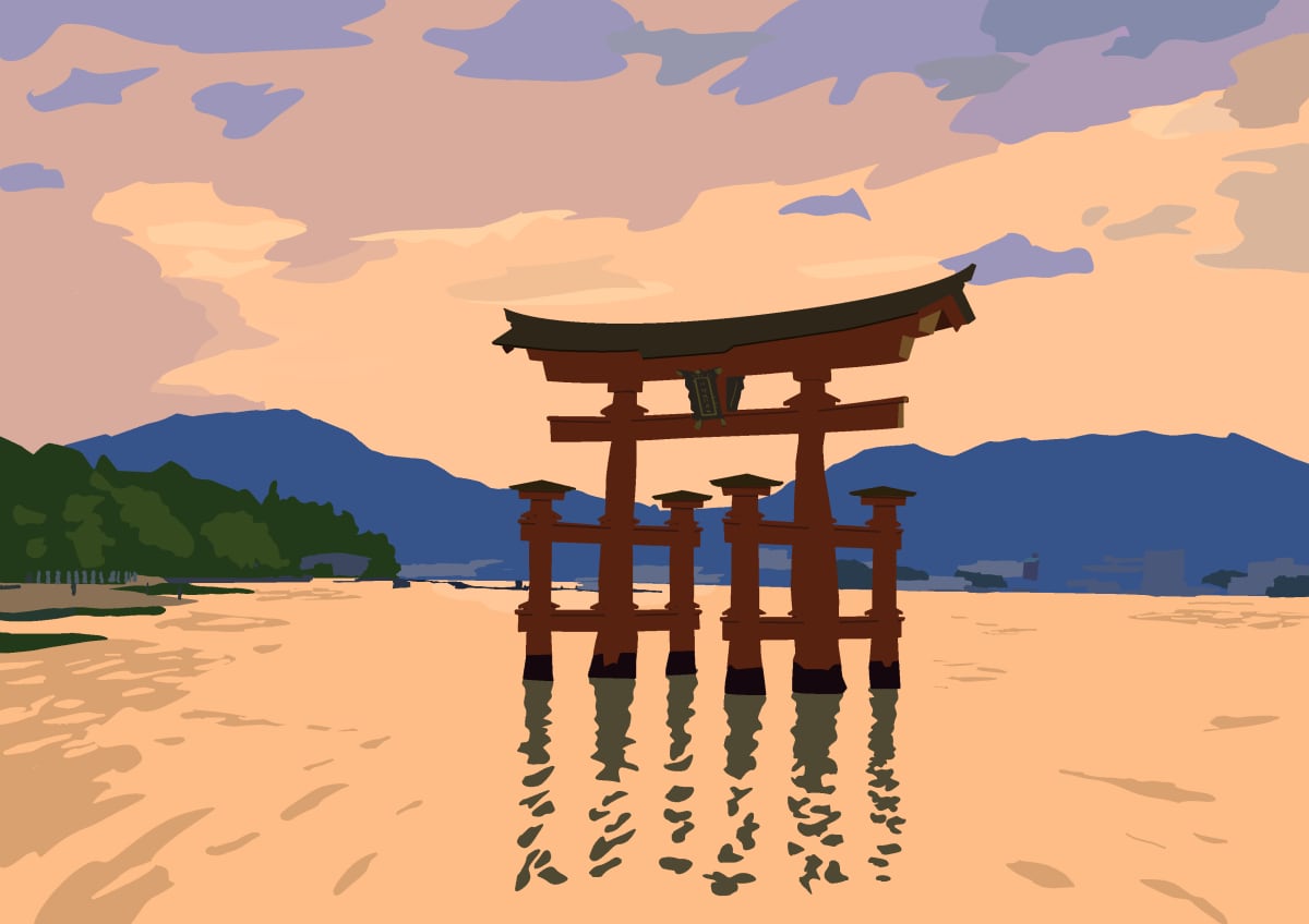 写真から、シンプルで明るい風景イラストを作成します ホームページやパンフレット、ポスターなどに適しています。 イメージ3