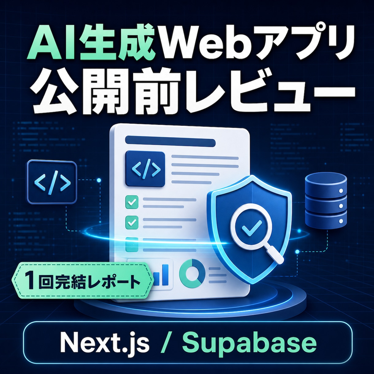 AI生成Webアプリを公開前レビューします 優先修正点と再確認手順を固定レポートで返却 イメージ1